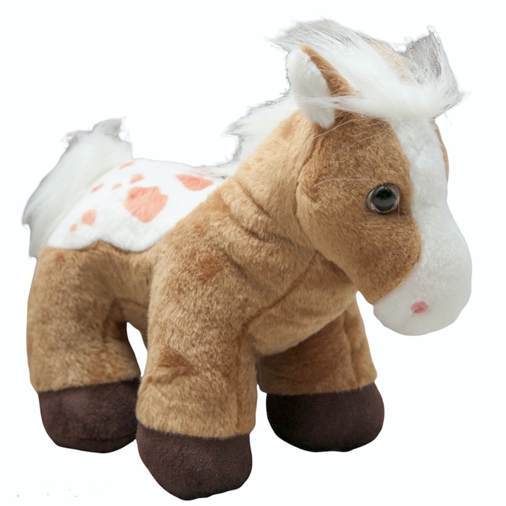 First & Main Pony Horse Light Brown Tan Spotted Country Plush Toy Animal 10"